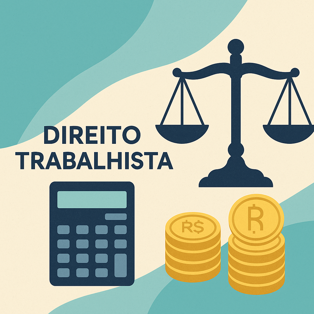 Ilustração de cálculos trabalhistas